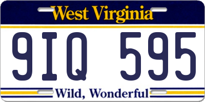 WV license plate 9IQ595
