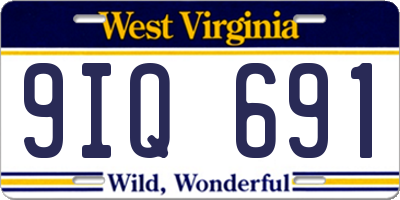 WV license plate 9IQ691