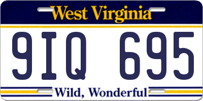 WV license plate 9IQ695