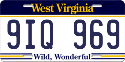 WV license plate 9IQ969