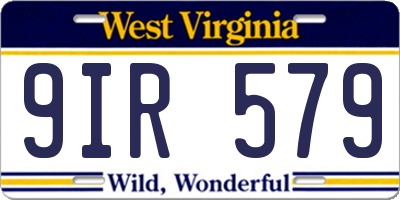 WV license plate 9IR579