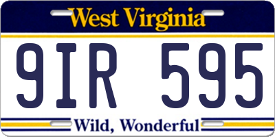 WV license plate 9IR595