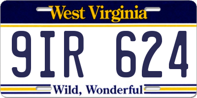 WV license plate 9IR624