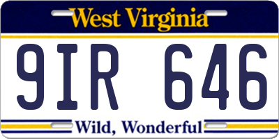 WV license plate 9IR646