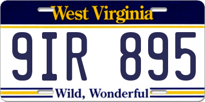 WV license plate 9IR895