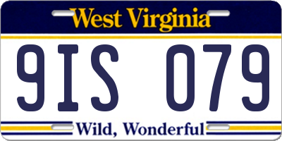 WV license plate 9IS079