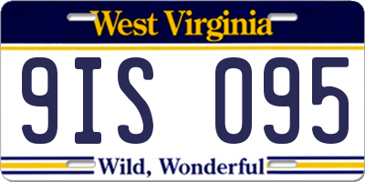 WV license plate 9IS095