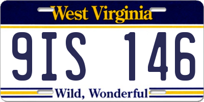 WV license plate 9IS146