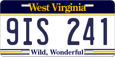 WV license plate 9IS241