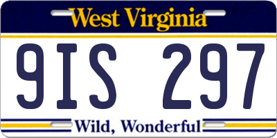 WV license plate 9IS297
