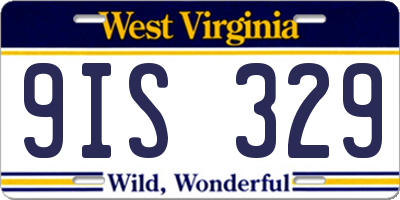 WV license plate 9IS329