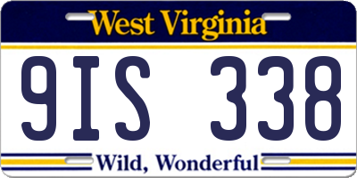 WV license plate 9IS338