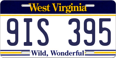 WV license plate 9IS395