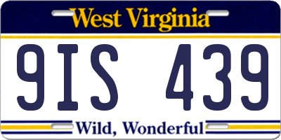 WV license plate 9IS439