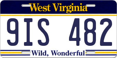 WV license plate 9IS482