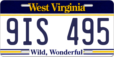 WV license plate 9IS495