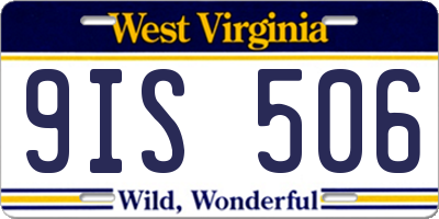 WV license plate 9IS506