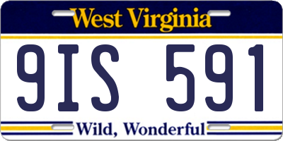 WV license plate 9IS591