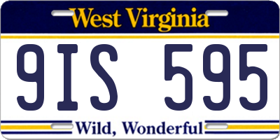 WV license plate 9IS595