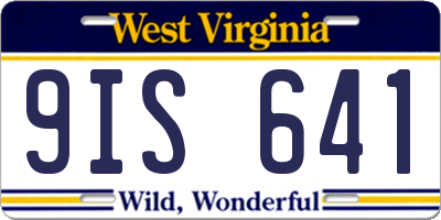 WV license plate 9IS641