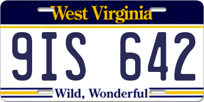 WV license plate 9IS642