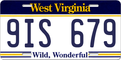WV license plate 9IS679