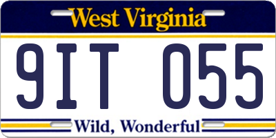 WV license plate 9IT055