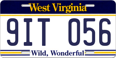 WV license plate 9IT056