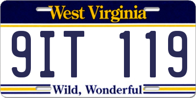 WV license plate 9IT119