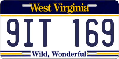 WV license plate 9IT169