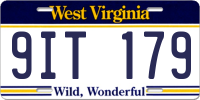 WV license plate 9IT179