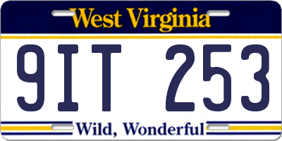 WV license plate 9IT253