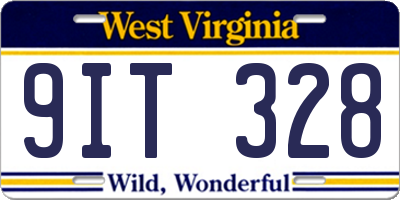 WV license plate 9IT328