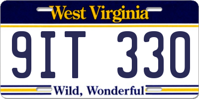 WV license plate 9IT330