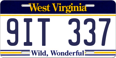 WV license plate 9IT337