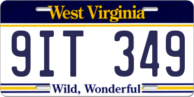 WV license plate 9IT349