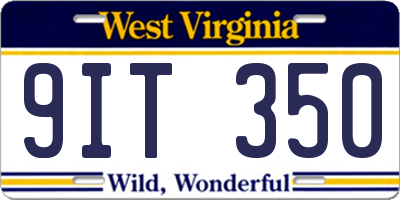 WV license plate 9IT350