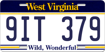 WV license plate 9IT379