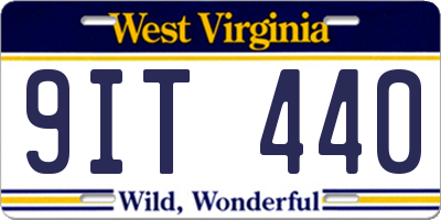 WV license plate 9IT440