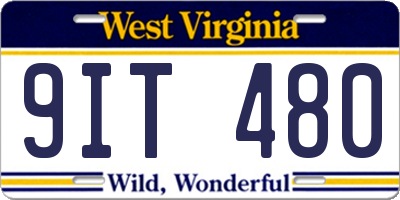 WV license plate 9IT480
