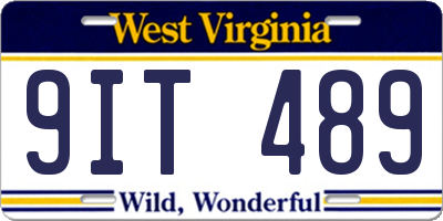 WV license plate 9IT489