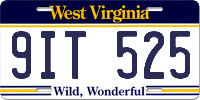 WV license plate 9IT525