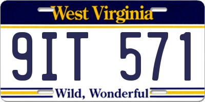 WV license plate 9IT571