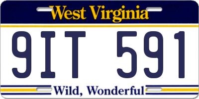 WV license plate 9IT591