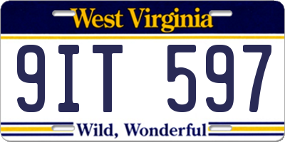 WV license plate 9IT597