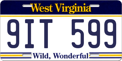 WV license plate 9IT599