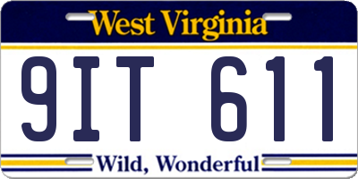 WV license plate 9IT611