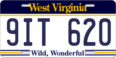 WV license plate 9IT620