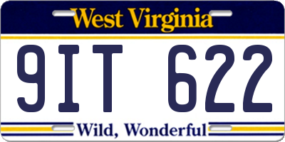 WV license plate 9IT622