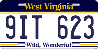WV license plate 9IT623